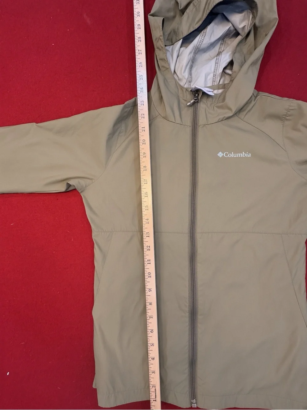 Columbia Kids Hooded Windbreaker Jacket - Khaki